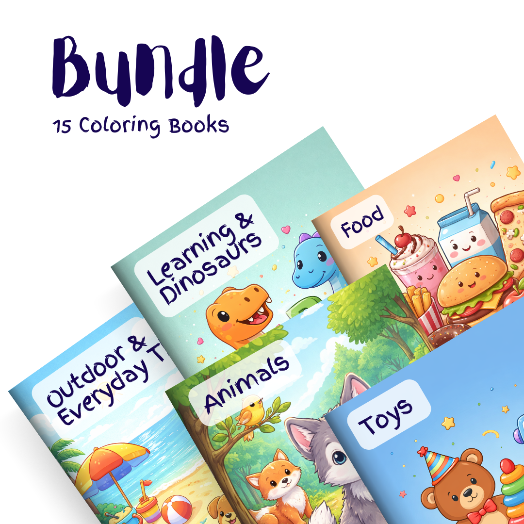 Ultimate Kids Coloring Collection Bundle – 15 Coloring Books