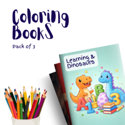 Learning & Dinosaurs – 3 Coloring Books