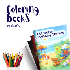 Outdoor & Everyday Themes – 4 Coloring Books